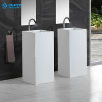 Floor Free Standing Wash Basin Bathroom Pedestal Basin Hand Cleaning Sink